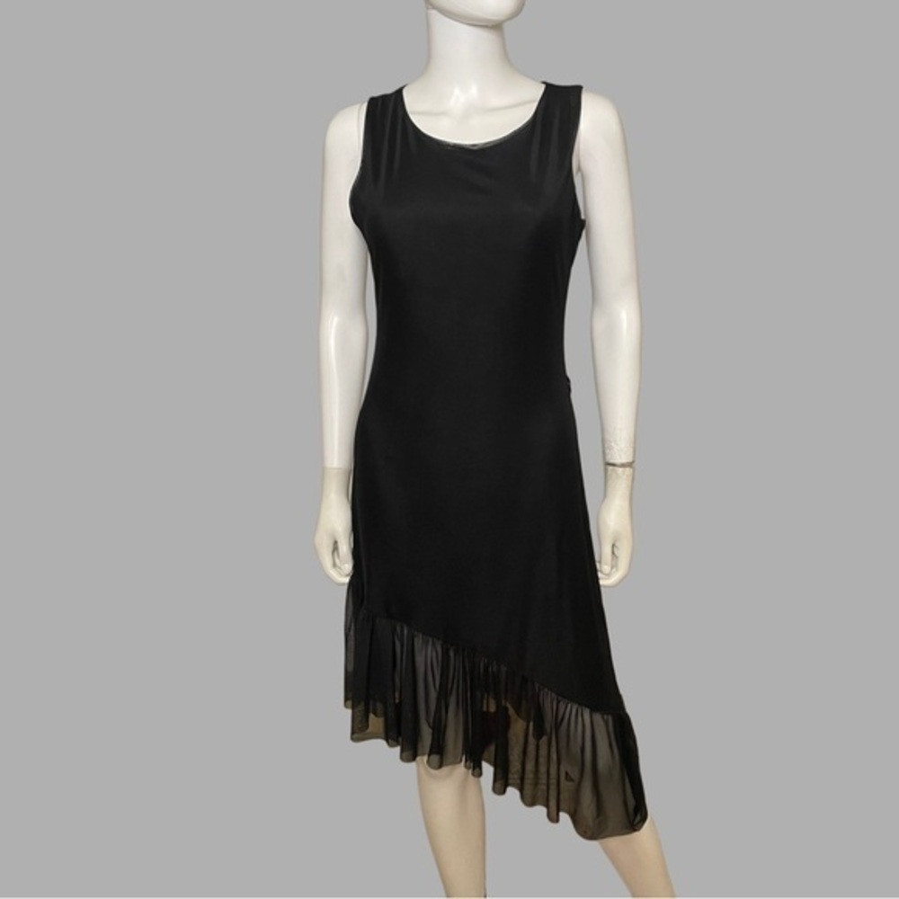 Velvet‎ Torch Black Asymmetrical Mesh Maxi Dress - Picture 5 of 7